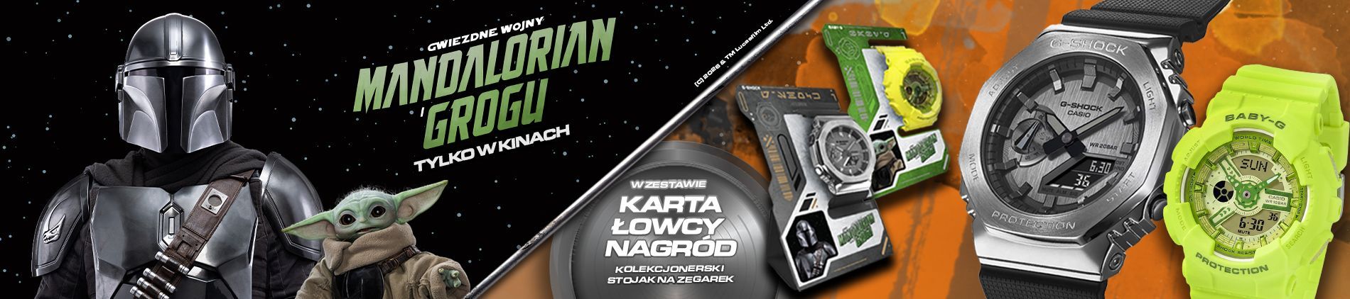 G-SHOCK x Star Wars: The Mandalorian and Grogu - limitowana kolekcja zegarków inspirowana galaktyką