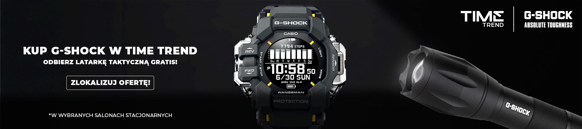 Promocja na kolekcję G-SHOCK MASTER OF G w salonach TIME TREND!