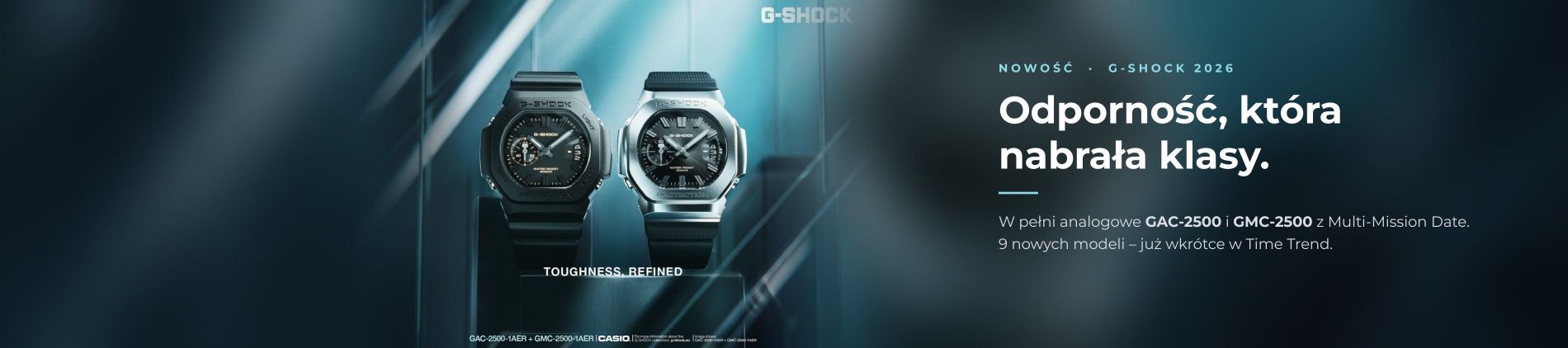 Nowe G-SHOCK GMC-2500 i GAC-2500 - premiera 2026. Poznaj 9 modeli