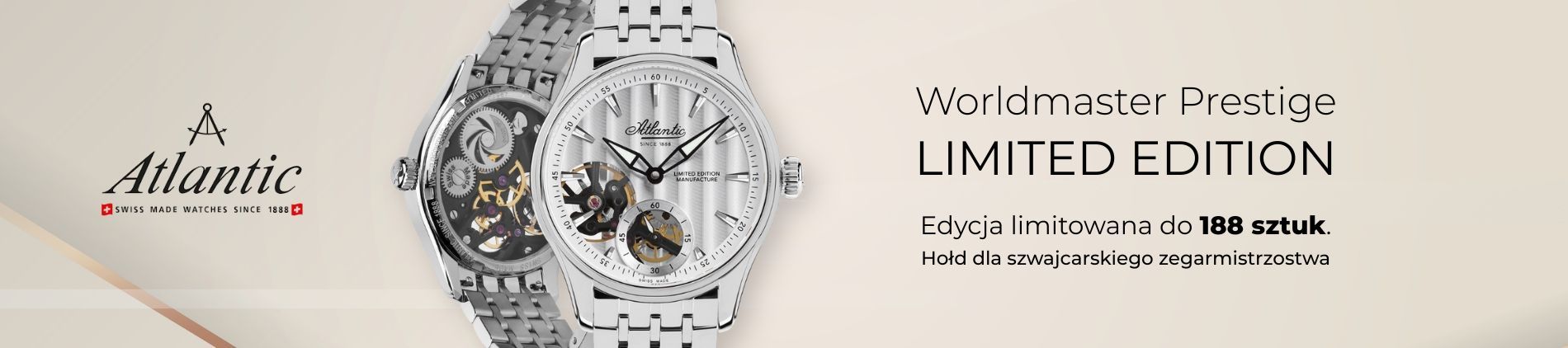 Atlantic Worldmaster Prestige Manufacture LE 188 - limitowany szwajcarski zegarek dla kolekcjonerów i miłośników klasyki