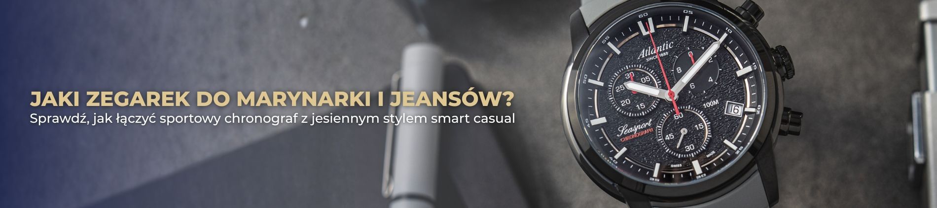 Zegarek na jesień, który pasuje do marynarki i sneakersów. Atlantic Seasport Chronograph