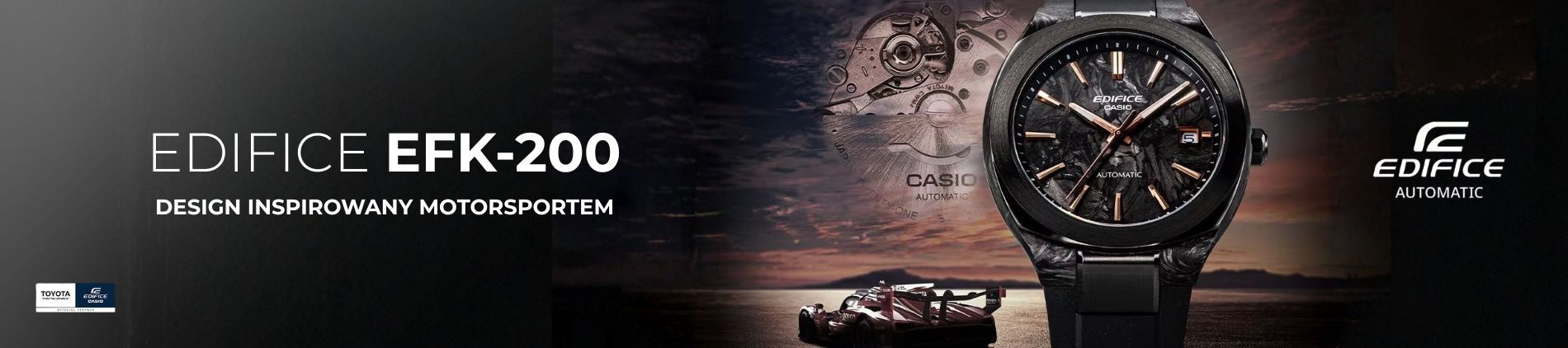 EDIFICE EFK-200 - nowa kolekcja automatycznych zegarków męskich inspirowanych motorsportem