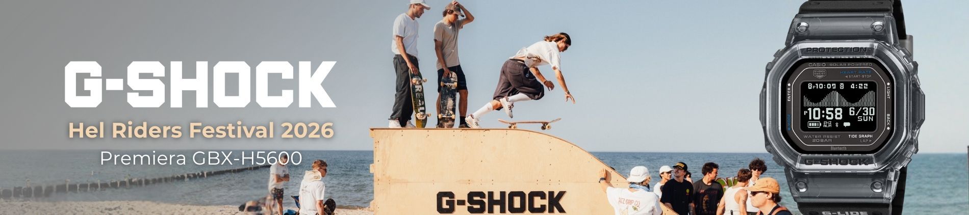 G-SHOCK na Hel Riders Festival 2026. Premiera modelu GBX-H5600 i testy wytrzymałości nad Bałtykiem