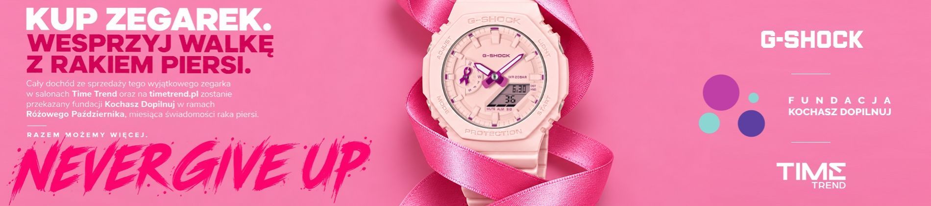 Różowy Październik z G-SHOCK - profilaktyka i siła NEVER GIVE UP