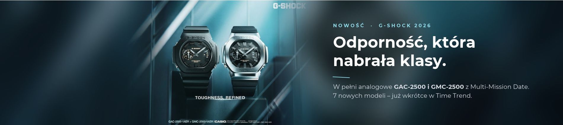 Nowe G-SHOCK GMC-2500 i GAC-2500 - premiera 2026. Poznaj 7 modeli