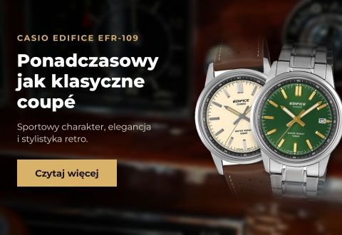 Zegarki EDIFICE EFR-109: motoryzacja spotyka styl retro