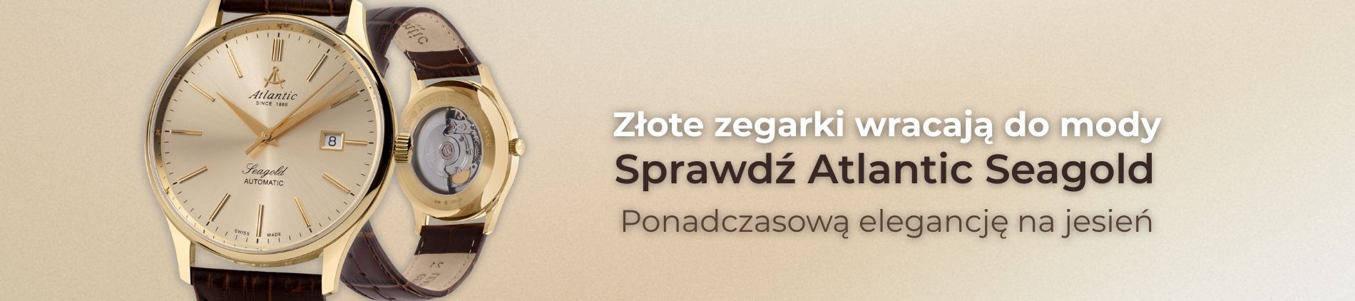 Złote zegarki wracają do mody. Atlantic Seagold w jesiennym wydaniu