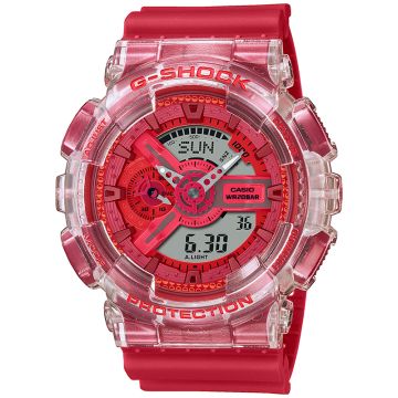 Odkryj zegarek męski G-Shock GA-110GL-4AER czerowny z wyświetlaczem cyfrowo-analogowym