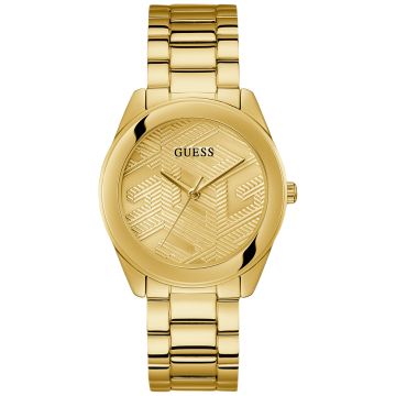 Odkryj złoty zegarek damski Guess Cubed GW0606L2  na stalowej bransolecie
