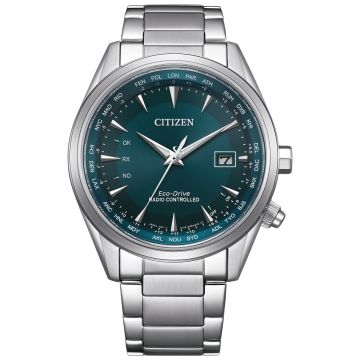 zegarek męski z niebieską tarczą Citizen Radio Controlled CB0270-87L