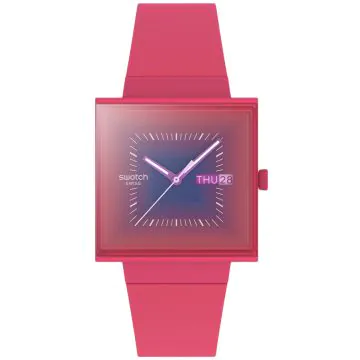 SWATCH Squarely Berry SO34R700