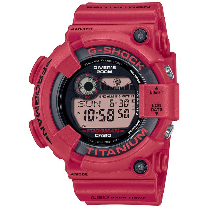 czerwony zegarek męski G-Shock Frogman GW-8230NT-4ER z okazji 30-lecia linii Frogman