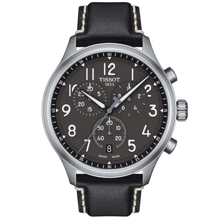 Zegarek męski z szarą tarczą na pasku Tissot Chrono XL T116.617.16.062.00