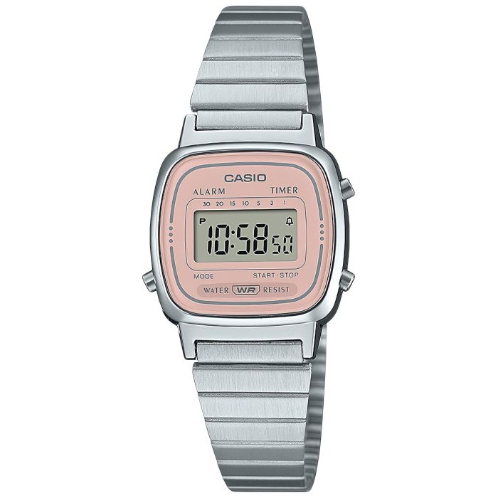 Damski zegarek Casio VIntage LA670WEA-4A2EF z różową tarczą