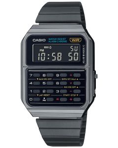 Zegarek męski Casio Vintage z kalkulatorem CA-500WEGG-1BEF w czarnym kolorze