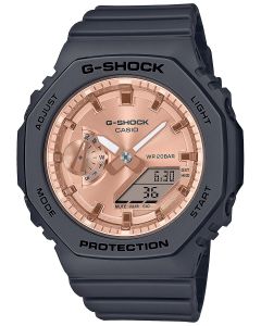 Zegarek damski G-Shock GMA-S2100MD-1AER na pasku w czarnym kolorze z tarczą rose gold