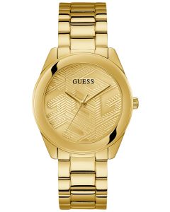 Odkryj złoty zegarek damski Guess Cubed GW0606L2  na stalowej bransolecie