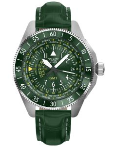 Zegarek męski z zieloną tarczą na pasku AVIATOR V.1.37.0.309.4
