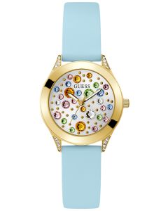 GUESS Ladies Blue Gold Tone GW0678L1