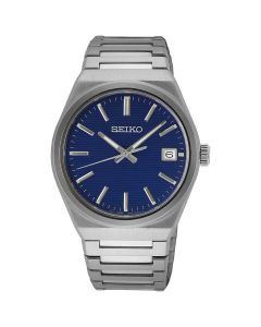 Zegarek męski SEIKO Classic SI SUR555P1 z niebieską tarczą