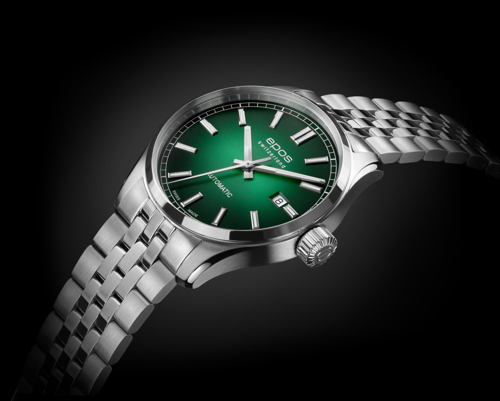 Zegarek męski z zieloną tarczą Epos Passion 3501.132.20.13.30