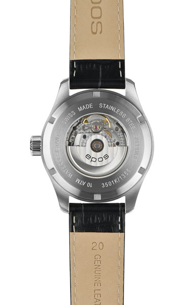 Elegancki zegarek męski z niebieską tarczą na pasku Epos Passion Day Date 3501.142.20.96.25