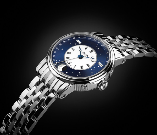 Zegarek męski na bransolecie z fazami księżyca EPOS Oeuvre D'Art V-Style 3439.322.20.26.30 