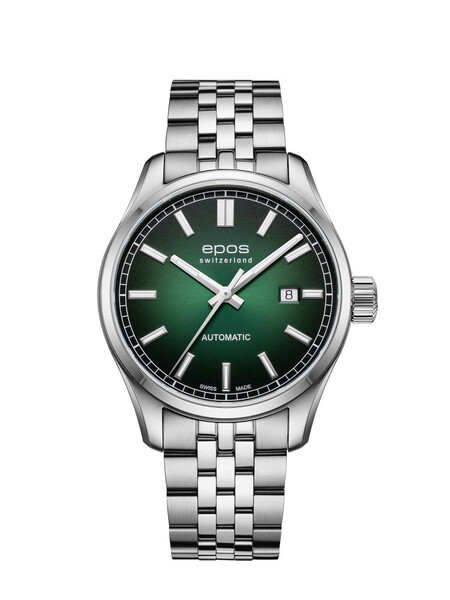 Zegarek męski z zieloną tarczą Epos Passion 3501.132.20.13.30