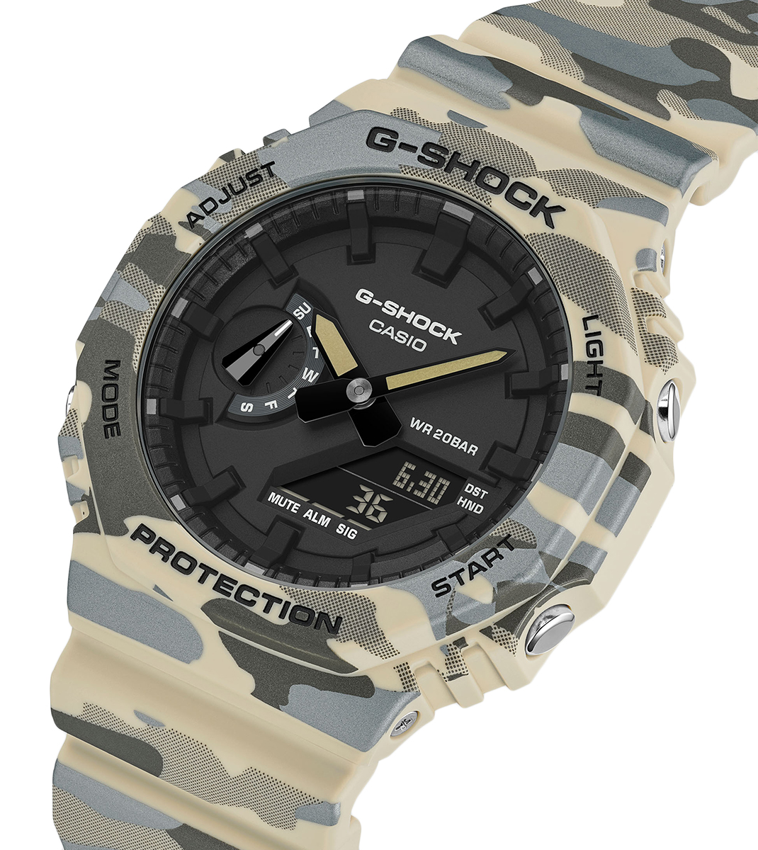 G-SHOCK GA-2100CM -5AER z serii CAMO