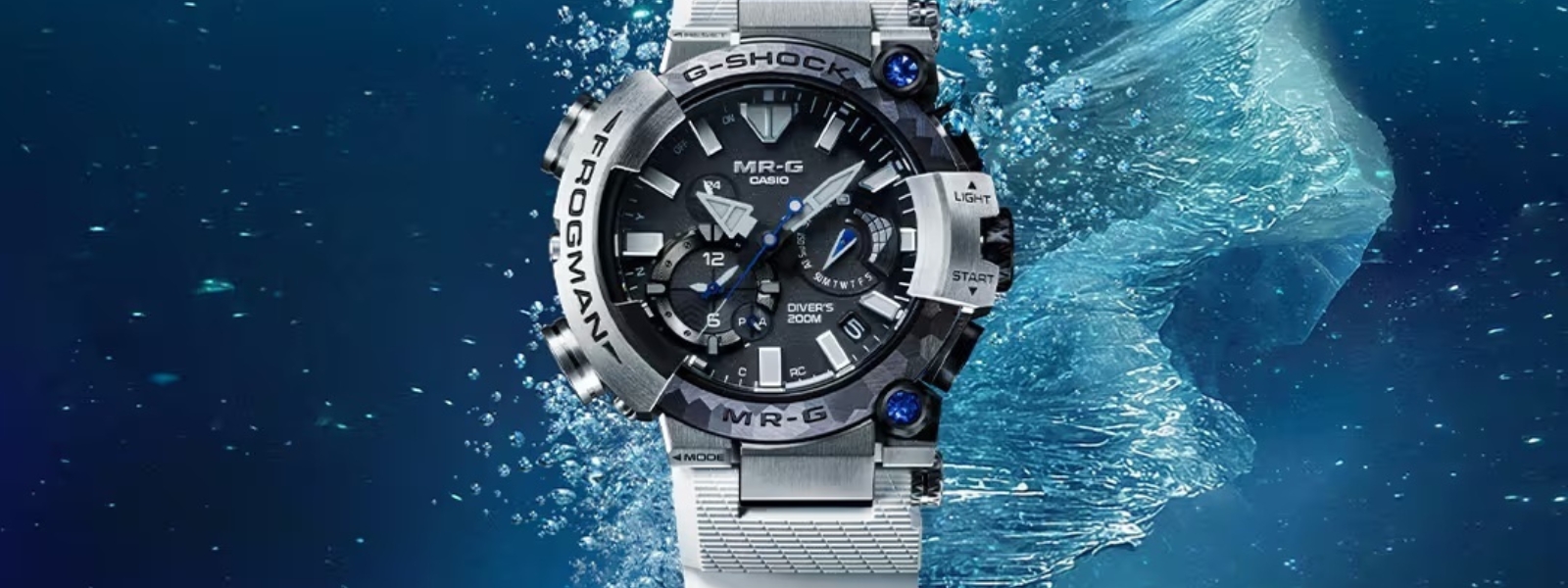 Sprawdź zegarek G-SHOCK Frogman 30th Anniversary MRG-BF1000EB -1ADR Zegarek G-SHOCK Frogman 30th Anniversary MRG-BF1000EB -1ADR