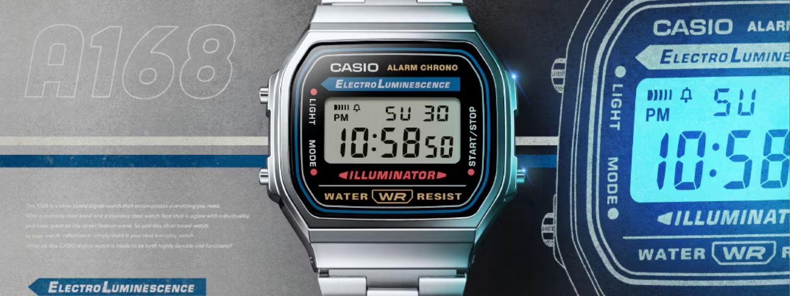 Sprawdź zegarek CASIO Vintage A168WA-1YES Zegarek CASIO Vintage A168WA-1YES