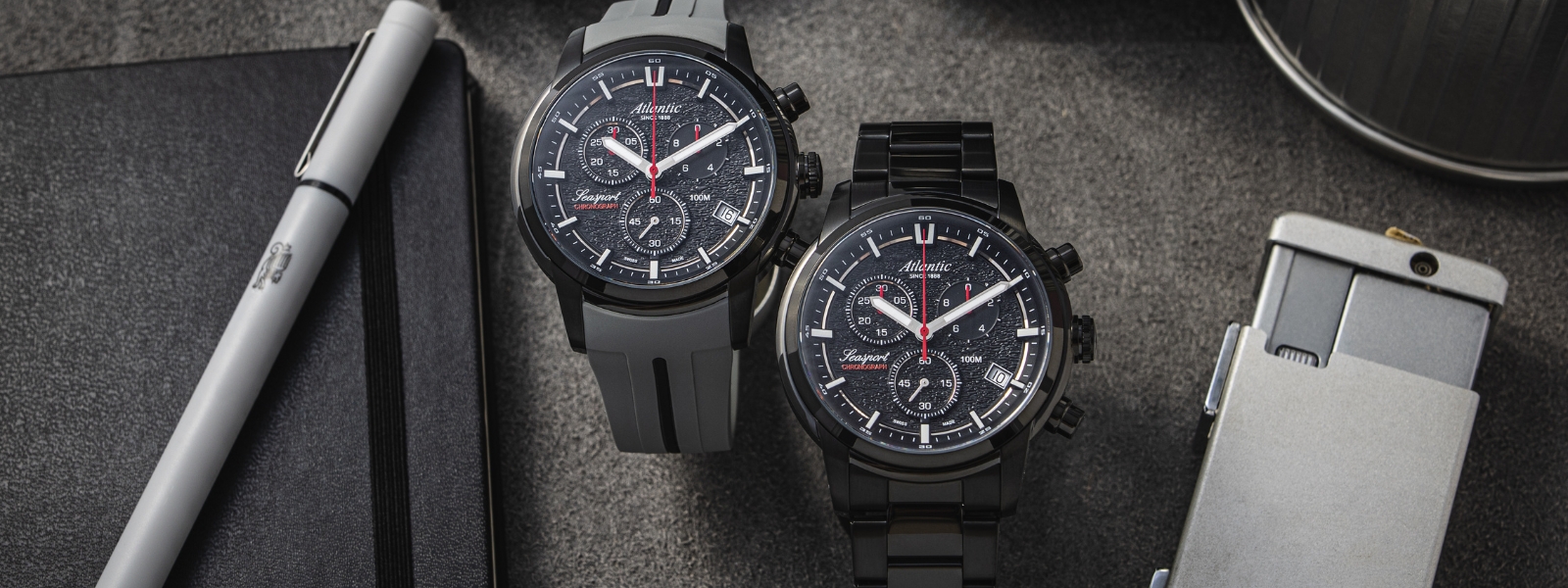 Odkryj zegarki ATLANTIC Seasport Chronograph Zegarki ATLANTIC Seasport Chronograph 87461.46.61BKPU i ATLANTIC Seasport Chronograph 87466.46.61BK