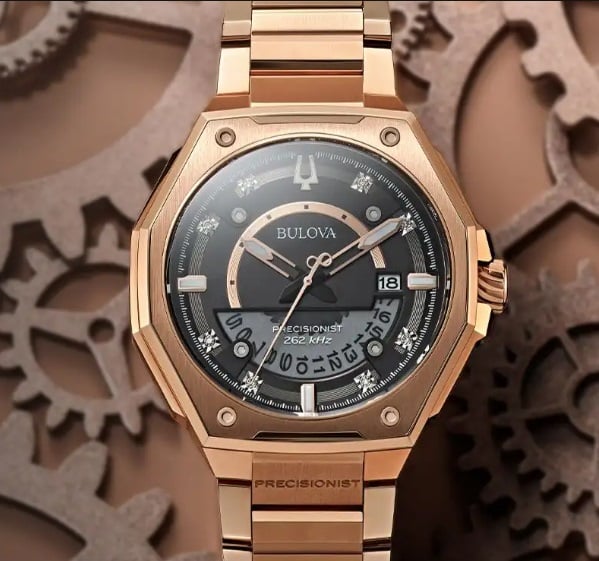 Odkryj Zegarek męski Bulova Series 97D129 z bansoletą w kolorze rose gold