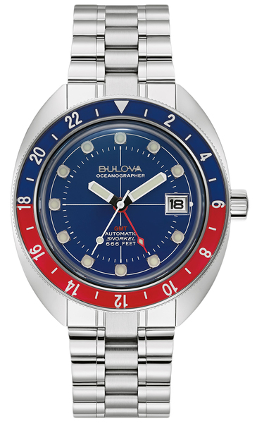 Odkryj Zegarek męski automatyczny Bulova 96B405 z niebieską tarczą na stalowej bransolecie