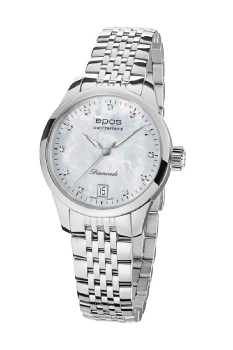 Elegancki damski zegarek na bransolecie z diamentami Epos Ladies 4426.132.20.80.30