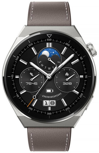 smartwatch męski na skórzanym pasku HUAWEI WATCH GT 3 PRO 46MM CLASSIC
