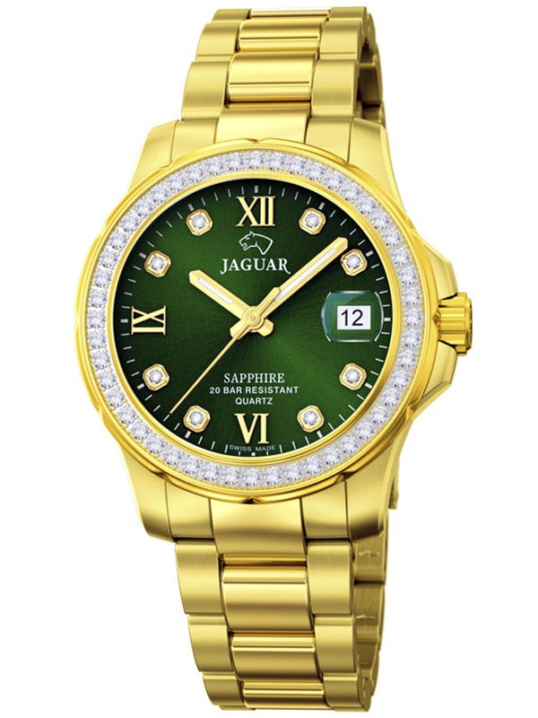 Zegarek damski z zieloną tarczą Jaguar Woman J895/2