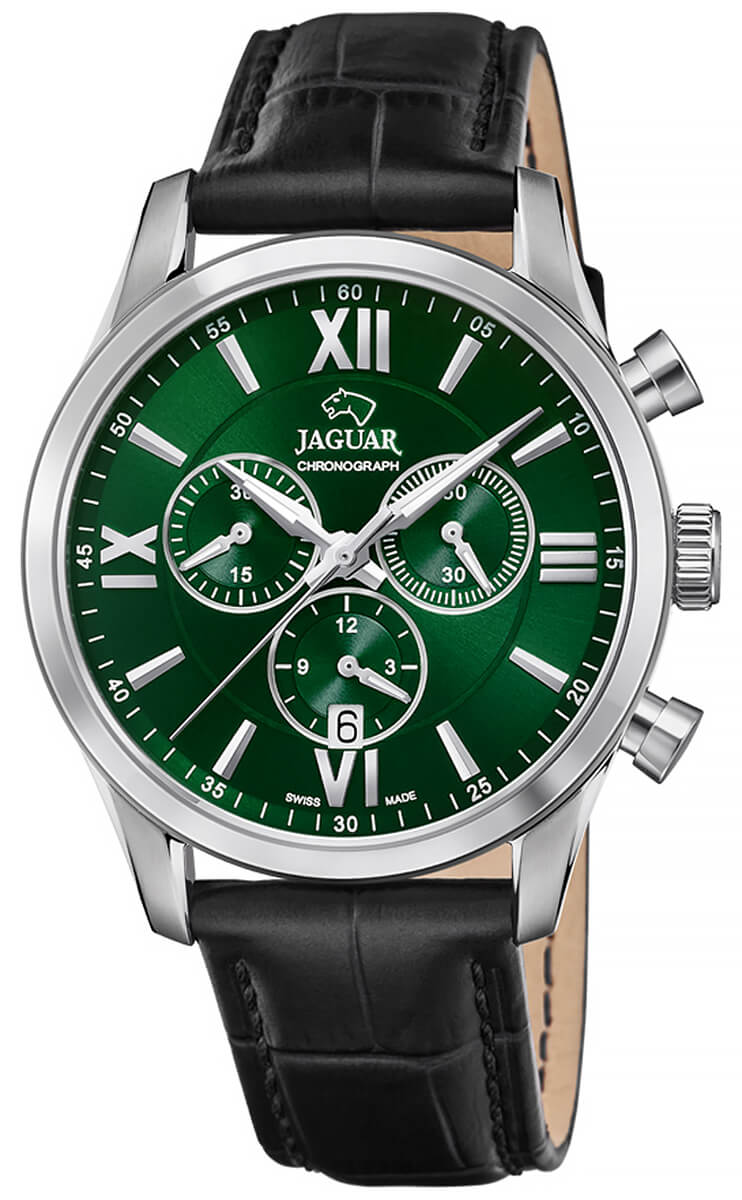 Zegarek męski z zieloną tarczą Jaguar J884/3