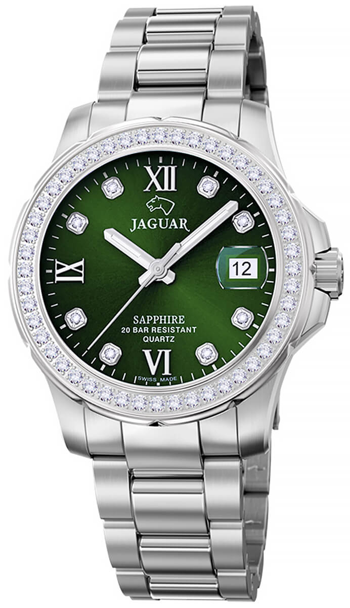 Zegarek damski z zieloną tarczą Jaguar JAGUAR J892/5