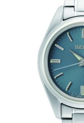 Srebrny zegarek damski na bransolecie Seiko Classic SI SUR531P1 z niebieską tarczą