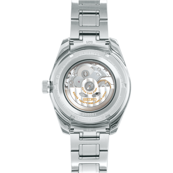 Zegarek męski Seiko Presage Sharp Edged GMT SPB223J1 z białą tarczą w srebrnej kopercie