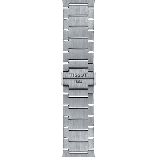 Zegarek męski TISSOT PRX POWERMATIC 80 T137.407.11.091.00 z zieloną tarczą i srebrną kopertą na stalowej bransolecie