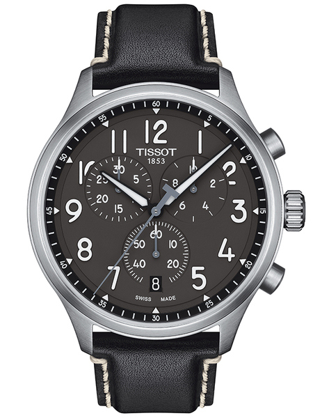 Zegarek męski z szarą tarczą na pasku Tissot Chrono XL T116.617.16.062.00