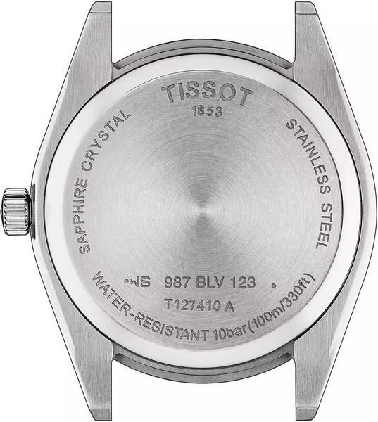 Zegarek męski TISSOT GENTLEMAN T127.410.11.031.00 ze srebrną tarczą i srebrną kopertą