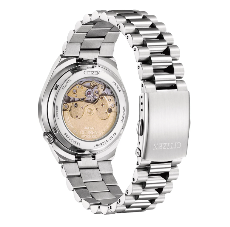 Zegarek męski z niebieską tarczą na bransolecie Citizen Tsuyoza NJ0151-88M