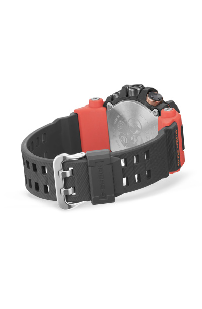 Zegarek męski G-Shock Mudman GW-9500-1A4ER  wykonany z biomasy oraz z mechanizmem solarnym w czarnym kolorze z czerwonymi akcentami - timetrend.pl