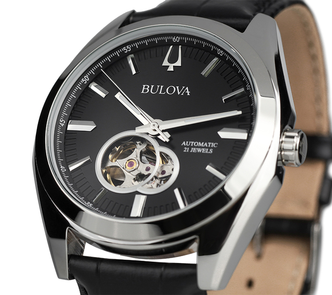 Odkryj Zegarek męski automatyczny Bulova Marine Star 98A282 z niebieską tarczą na silikonowym pasku