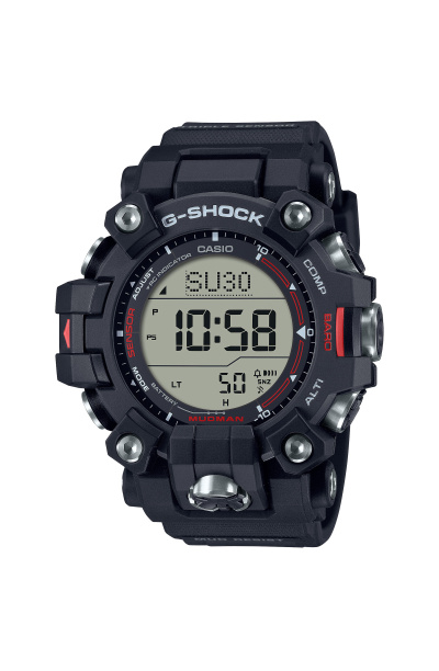 Zegarek męski G-Shock Mudman GW-9500-1ER z   wykonany z biomasy oraz z mechanizmem solarnym w czarnym kolorze - timetrend.pl
