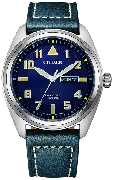 Sportowy męski zegarek z niebieską tarczą Citizen Eco-Drive BM8560-45LE