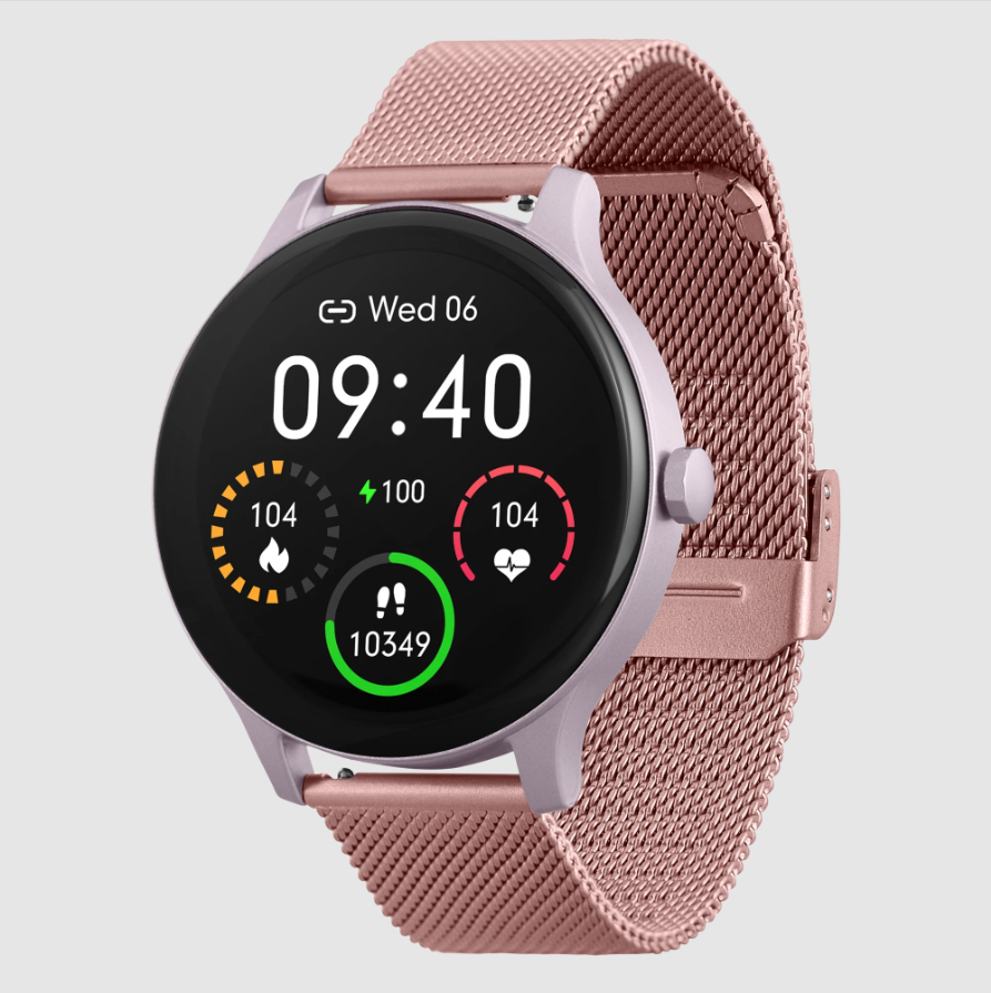 Smartwatch damski Garett Classy r&oacute;żowy, stalowy